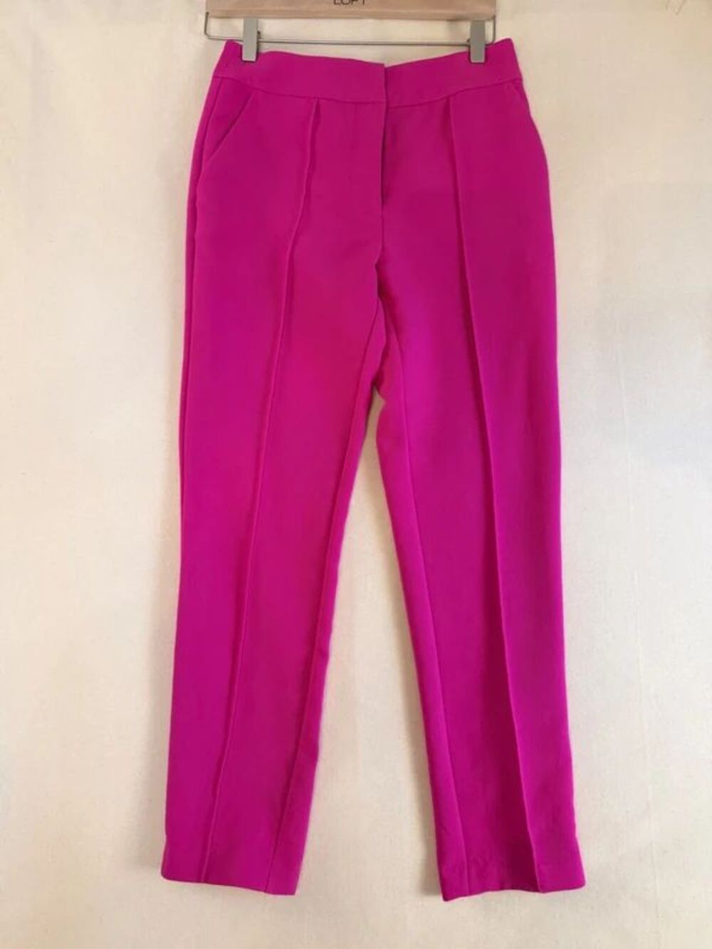 Vince Camuto Hot Pink Fuchsia Blazer Pants Suit Set Size 2 - Picture 4 of 16